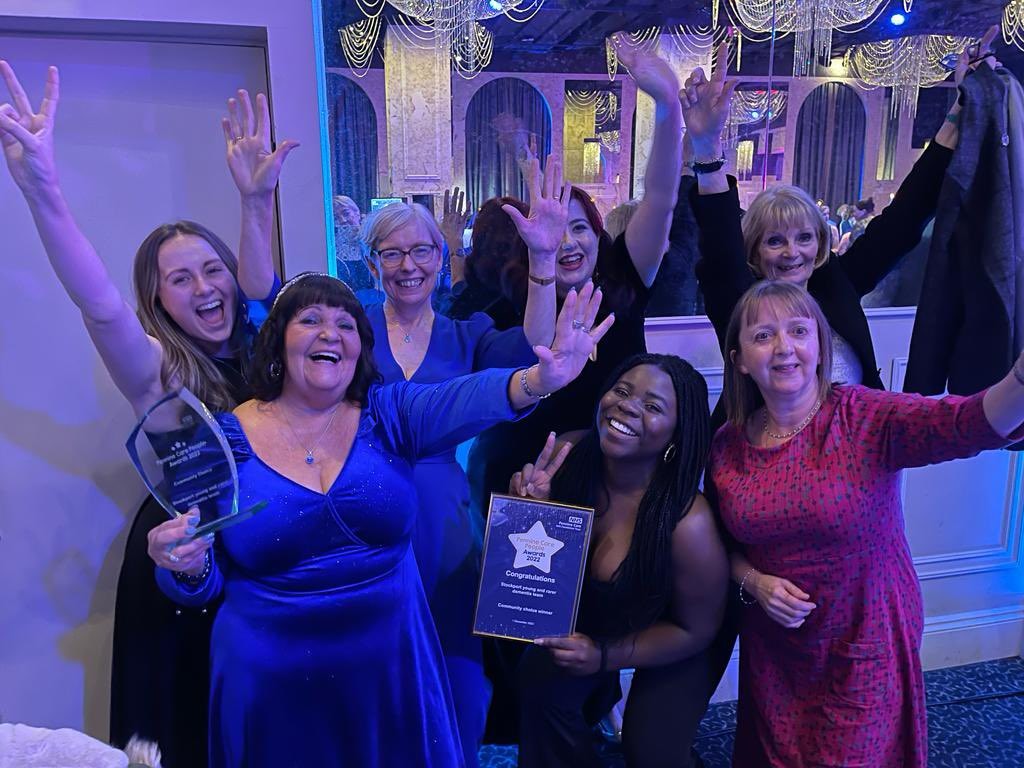 Stockport dementia team with their award.jpg