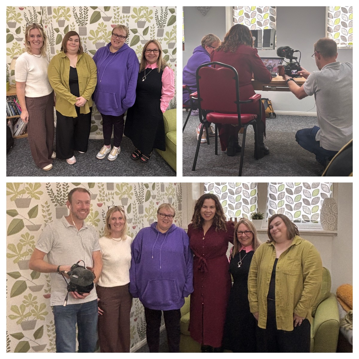 Photos of filming with ITV