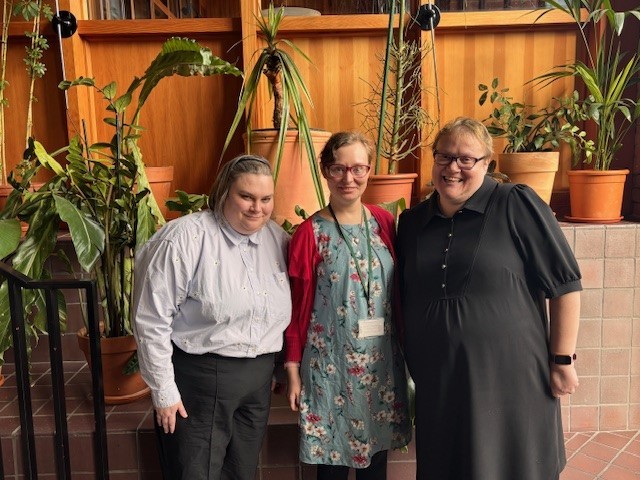 Pictured are Leeanne, Katie and Emilie who supported the videos