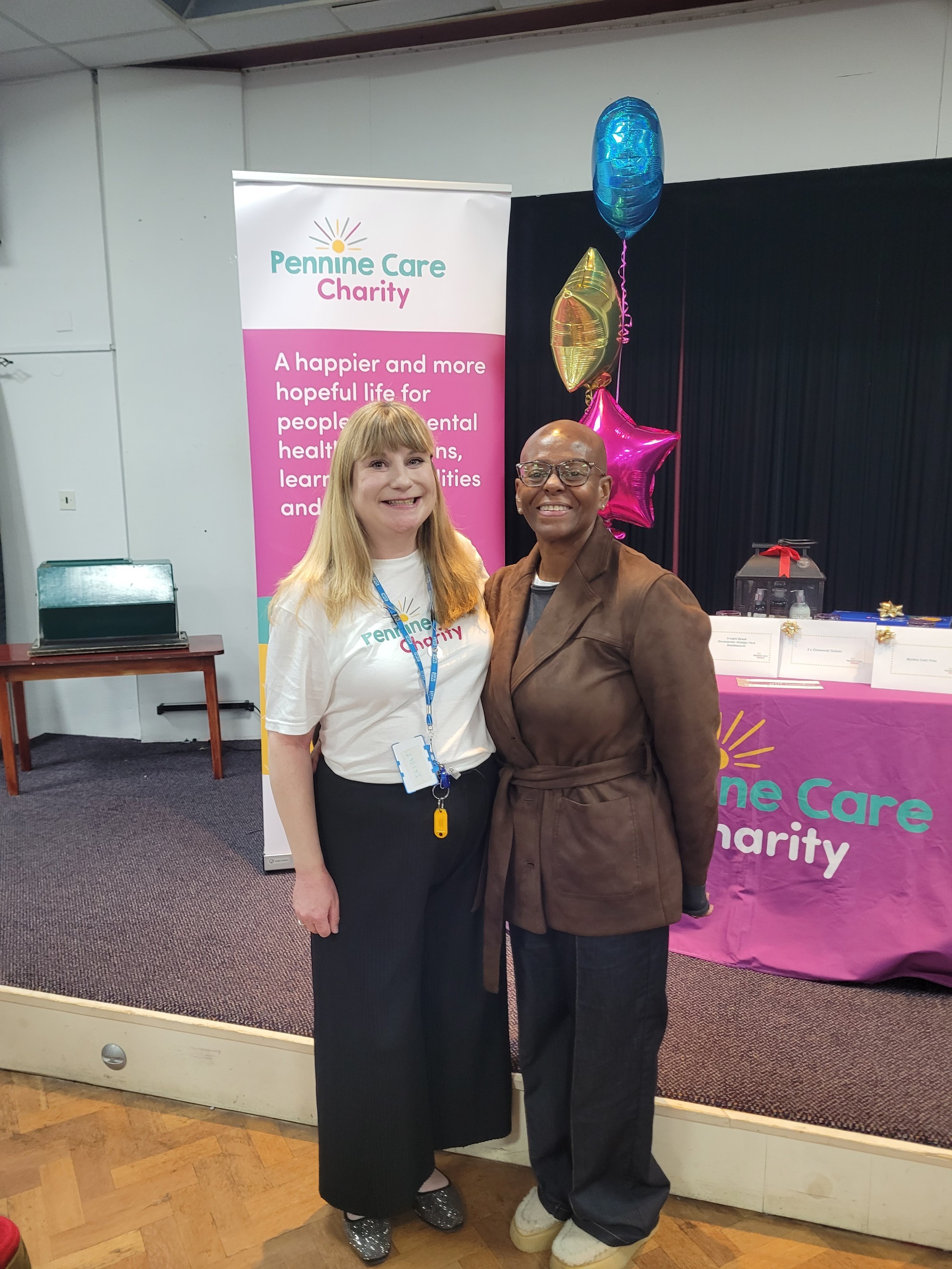 Liz and Claudette at Pennine Care Charity fashion show.jpg