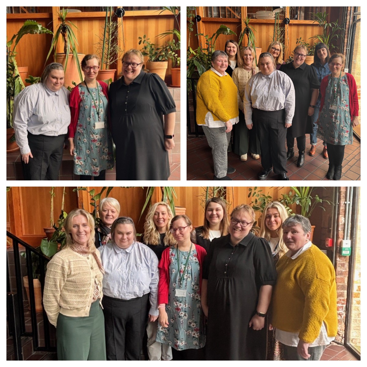 Group photo taken at the launch of new cervical cancer screening info films for autistic people and those with a learning disability. The group includes the project leads and people with lived experience